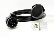 Verlängerungskabel 5m Anhänger 13-polig Adapter Stecker auf Steckdose 13 pol 12V