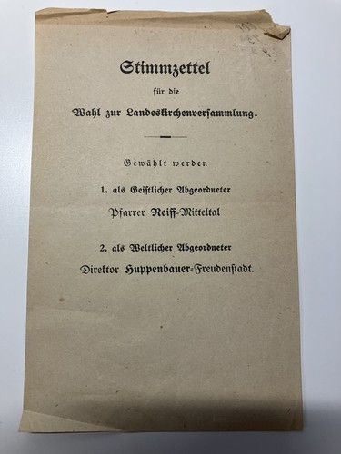 Historischer stimmzettel - historischer, /