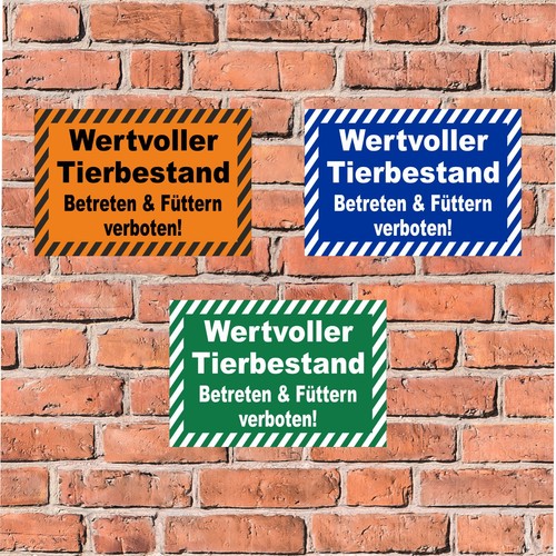 Schild wertvoller tierbestand - wertvoller,