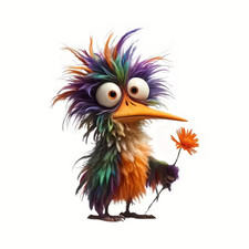 9 Lustige Vogel Aufkleber –