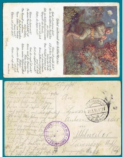 1916 ppc wwi feldpost - ppc, kd