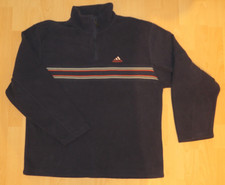 Adidas Fleece Shirt, Plain Navy Blue, 1/4 Reißverschluss, Gr. D6, nicht getragen
