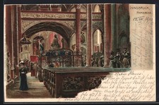 Künstler-AK Edward Theodore Compton: Innsbruck, Innenansicht der Hofkirche 