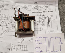Ausgangsübertrager - Grundig 1055 W/3D - BV48/71 AÜ