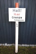 Original BGS Grenzschild Halt hier Grenze Deutschland Berlin DDR Zonengrenze