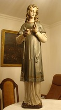 Uralte Kirche Holz Heiligen Figur 120 cm hoch 19. Jh.