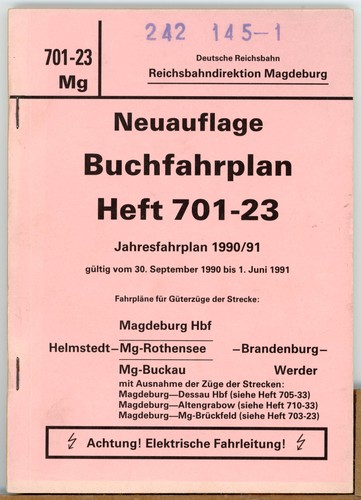 Buchfahrplan 701 - mg, /