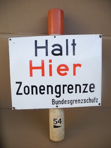 Altes original emailleschild - altes,
