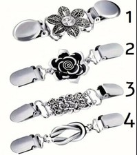 Blusenraffer Kragenklammer Clip Brosche Cardigan Bluse Hemd Kragen Edelstahl