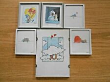 6 Bilder im Bilderrahmen Vögel Zeichnungen teilw. Steinbeck - Deko - TOP