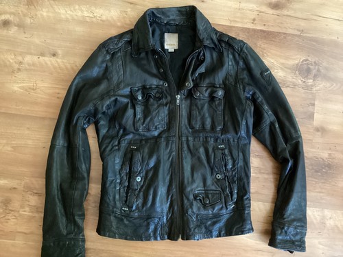 Diesel lederjacke braun - diesel,