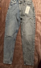 Bershka Jeans grau Blau Gr. 34