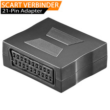 Video Scartkupplung Scart Verlängerung Kupplung Adapter 2x Buchse voll vernetzt