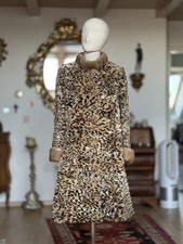 Vintage Echtpelzmantel, Wildkatzen Optik (?), Nerzkragen & Manschetten, Gr. XS–S