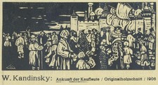 Wassily Kandinsky - Bewegtes Leben - Holzschnitt 1903