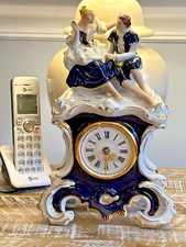 Cobalt Blue Porcelain Clock