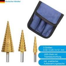 3-tlg Stufenbohrer - HSS -