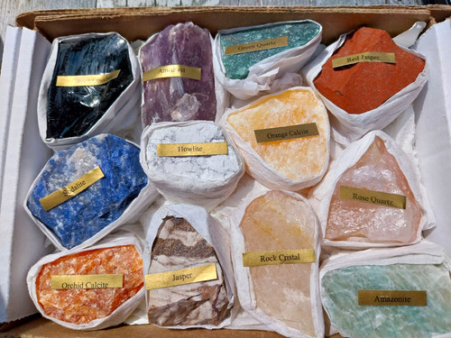 Rohsteine mineralien set echt - rohsteine,