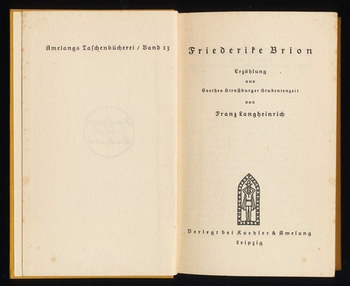 Friederike brion erzählung - friederike,