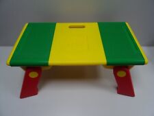 LEGO Spieltisch Grün-Rot-Gelb mit Aufbewahrungsboxen - Zusammenklappbar!