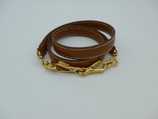 Hermes, Kelly Shoulder Strap, Schulterriemen, Leather Brown Gold France, cognac