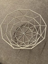 Schale Deko Gitter Weiß Modern 