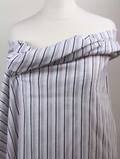 Baumwollstoff blau weiß taupe gestreift 145x160cm Streifen Baumwolle elastisch