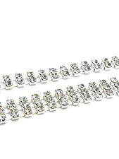 1M Strass/Strass Silber
