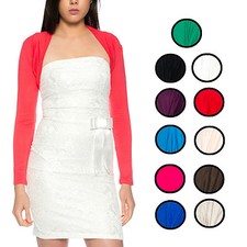 BOLERO VISKOSE MISCHUNG LANGARM VIELE FARBEN UND GRÖSSEN