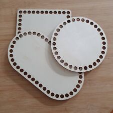 Holzboden Korbboden für Häkelkorb Rund Kreis, Oval oder Viereck