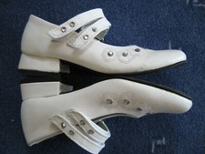 Mary Janes Lederschuhe weiß Gr. 33 für Mädchen kl. Absatz Kommunion Konfirmation