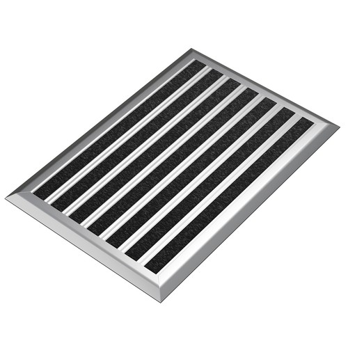 Fußmatte außen mit - , aluminium