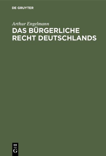 Das bürgerliche recht - das,