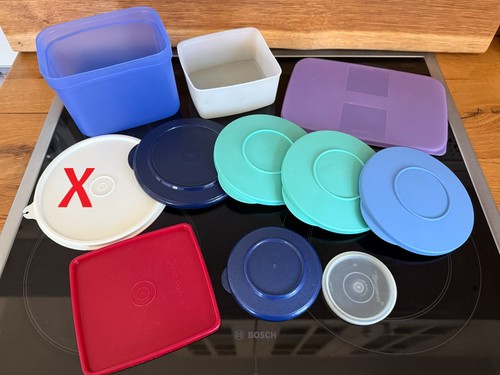 Tupperware weißer runder
