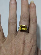 Retro Smaragdschliff Citrin