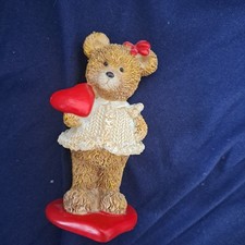 Figur Teddy Keramik Herz Liebe