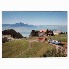 AK Eisenbahn Schweiz / "Vitznau-Rigi-Bahn" und "Arth-Rigi-Bahn" mit Pilatus