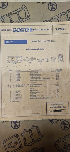 Motordichtsatz dkw junior - ,