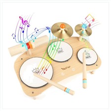 Holzspielzeug Schlagzeug Kinder Musikinstrument 8 in 1 Spielzeug