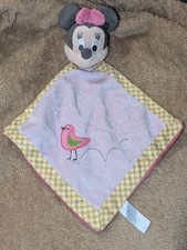 Disney Nicotoy Minnie Mouse Maus Schmusetuch Schnuffeltuch  Rosa Grün Vogel