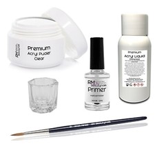 Acryl Set Nagelset Pulver Puder Acrylliquid Primer Pinsel Testset Fingernagelset
