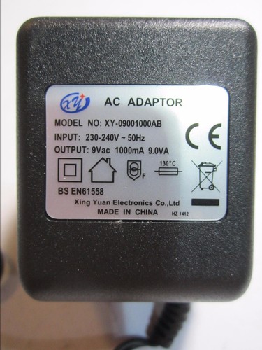 Ersatz ac adapter - 9v,