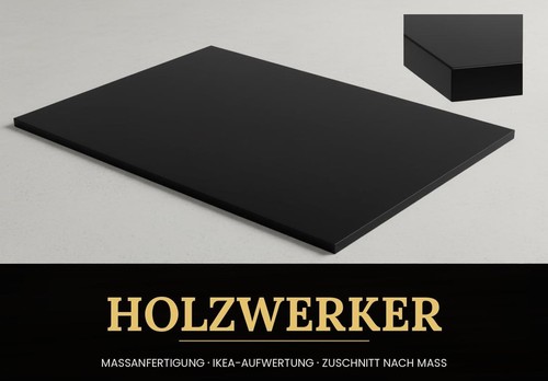 Tischplatte nach maß - tischplatte, schwarz