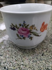 Tischabfall Behälter Porzellan Henneberg 9×11cm Verpackungsreste Blumenübertopf