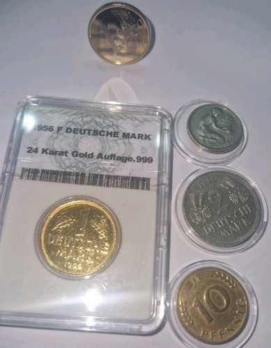 1dm 1956 vergoldete - vergoldete,1951, d