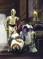 Komar Fototapete Star Wars Three Droids 254 x 184 cm  Fototapete