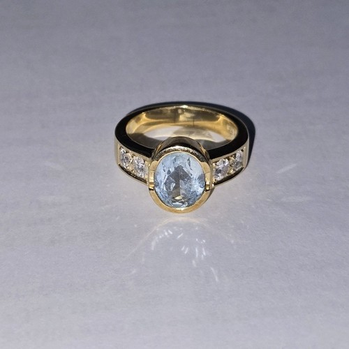 Vintage elegante aquamarinring - vintage,