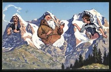 Ansichtskarte Berggesichter, Eiger mit Mönch und Jungfrau 