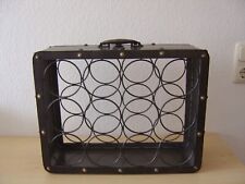 Weinflaschenhalter 46x35x16cm Metall Schwarz Weinregal Tisch Weinhalter