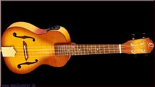 Ortega RUSL-HSE Honey Burst, Flamed Maple Top, Electric Ukulele